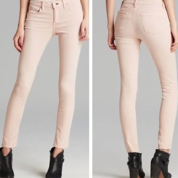 Rag & Bone Pink Blush Skinny Jeans - Picture 2 of 12
